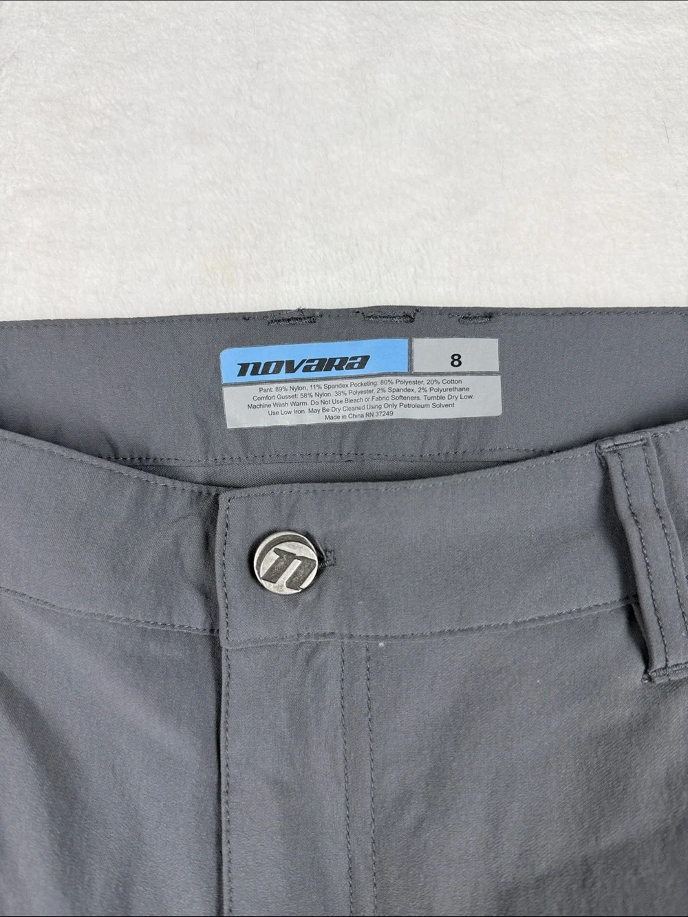 Novara Cycling Capri Pants Gray Padded Bike Riding Women’s 8